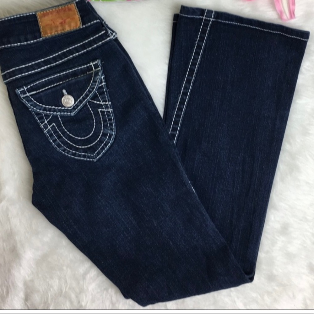 True Religion Joey Big T Dark Wash FlareJean